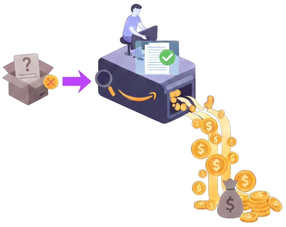 Claims dashboard with refund